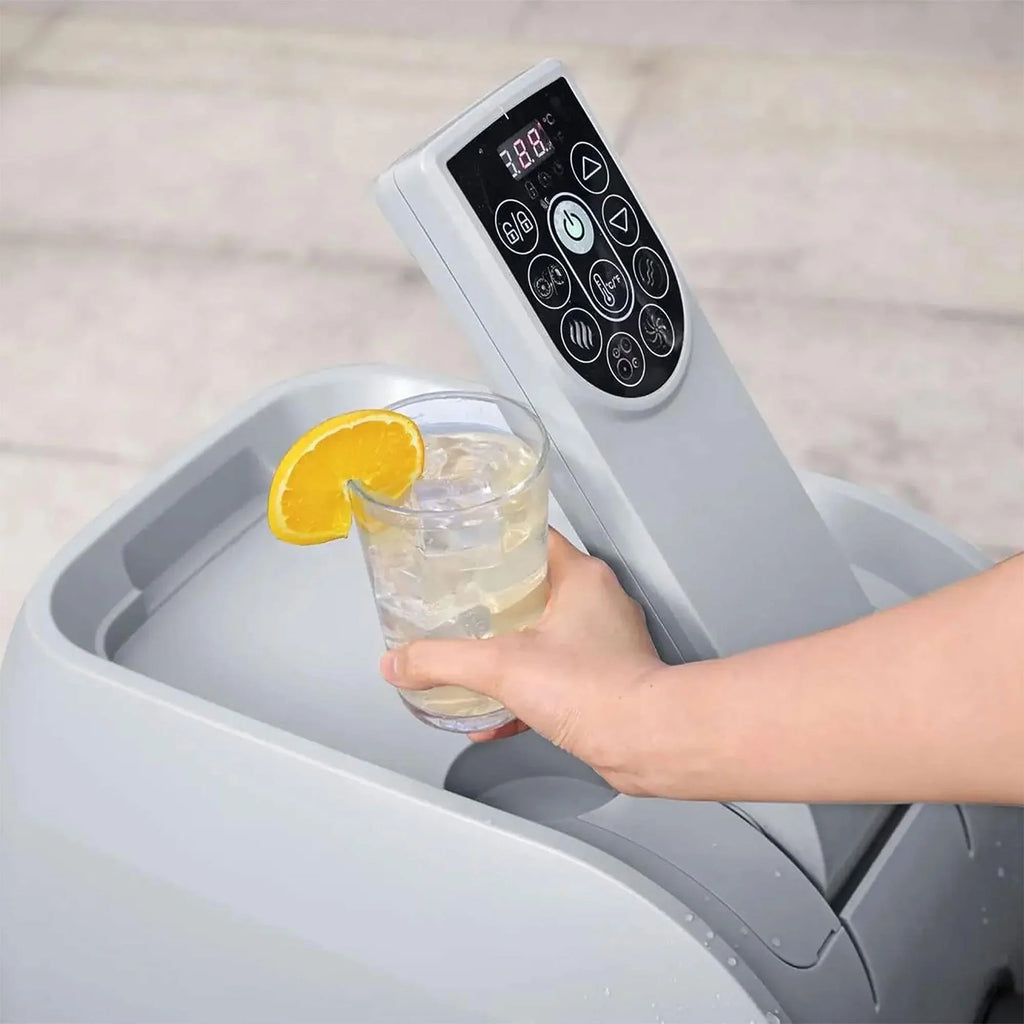 of Hot Bestway Pool/Spa w/Set SaluSpa Santorini HydroJet Seat SaluSpa Tub 2