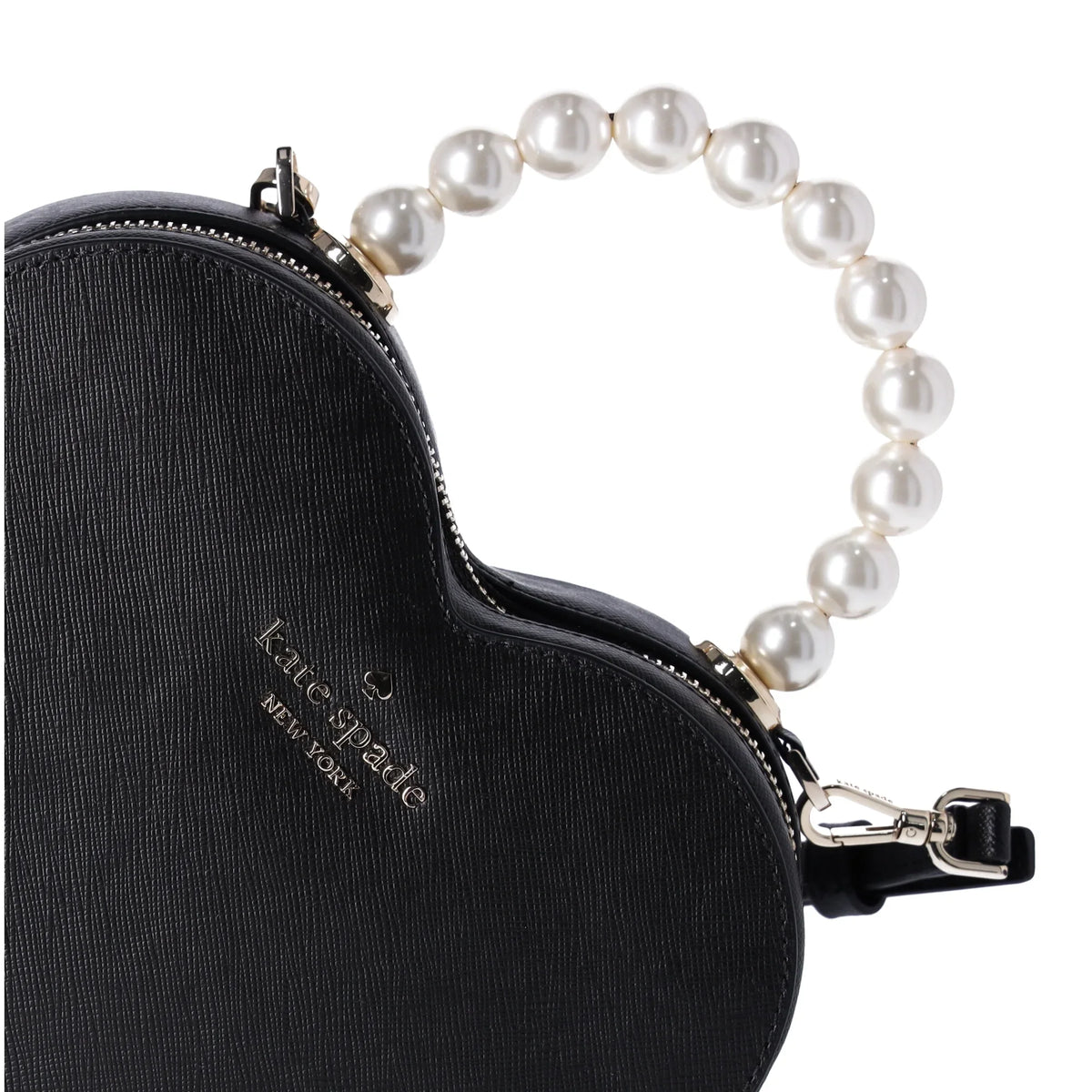 Pearl Crossbody Love Kate Leather Shack Purse Heart Spade Black KF516