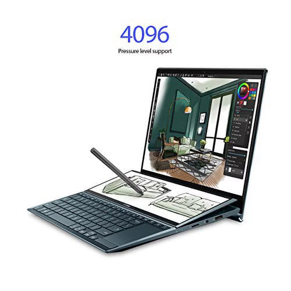 Asus Zenbook Duo 14 Ux482 14" Fhd Touch Display, Intel Evo Platform, Core I5-1155G7, 8Gb Ram, 512Gb Pcie Ssd, Screenpad Plus, Windows 10 Home, Wifi 6E, Celestial Blue, Ux482Ear-Eb51T