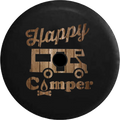 RV 33 Wood Inch Distressed for Camera RV Happy Camper Cover Campfire Spare Jeep Wrangler 2019 2018 Tire JL Backup