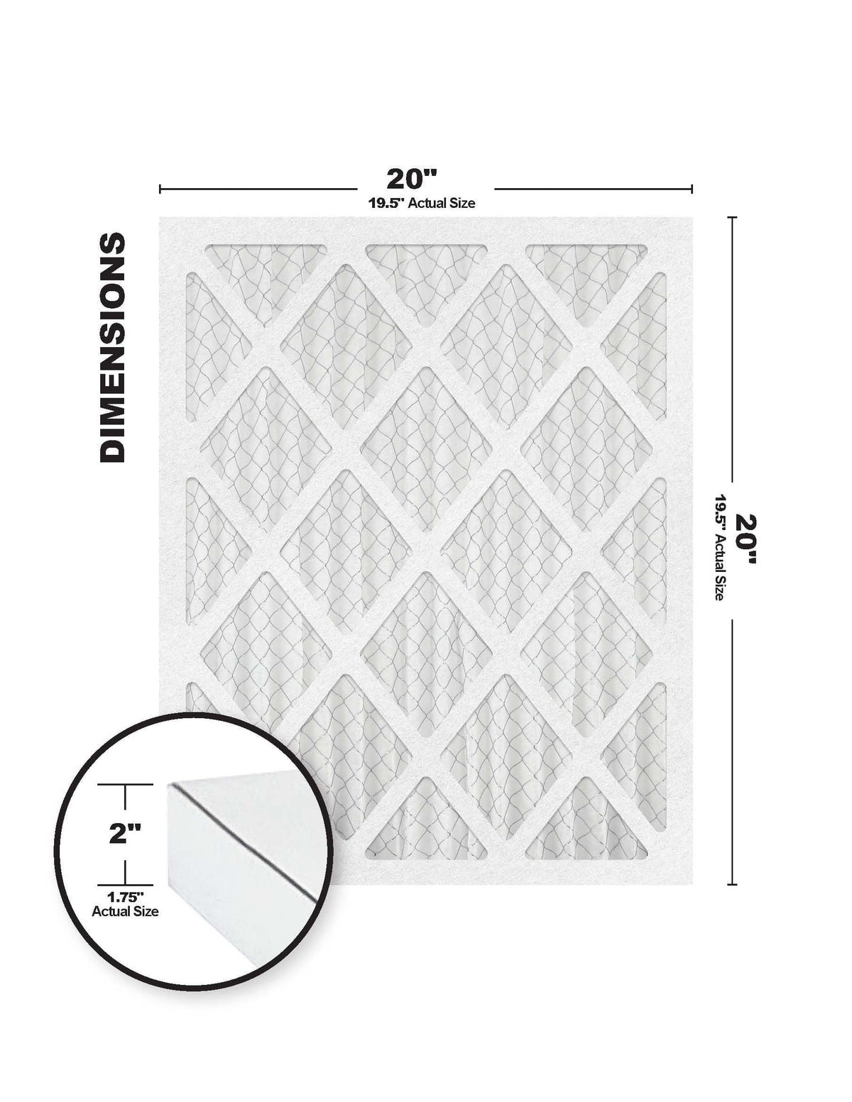 (4 MERV Pack) Air Filter Accumulair Gold 8 20x20x2