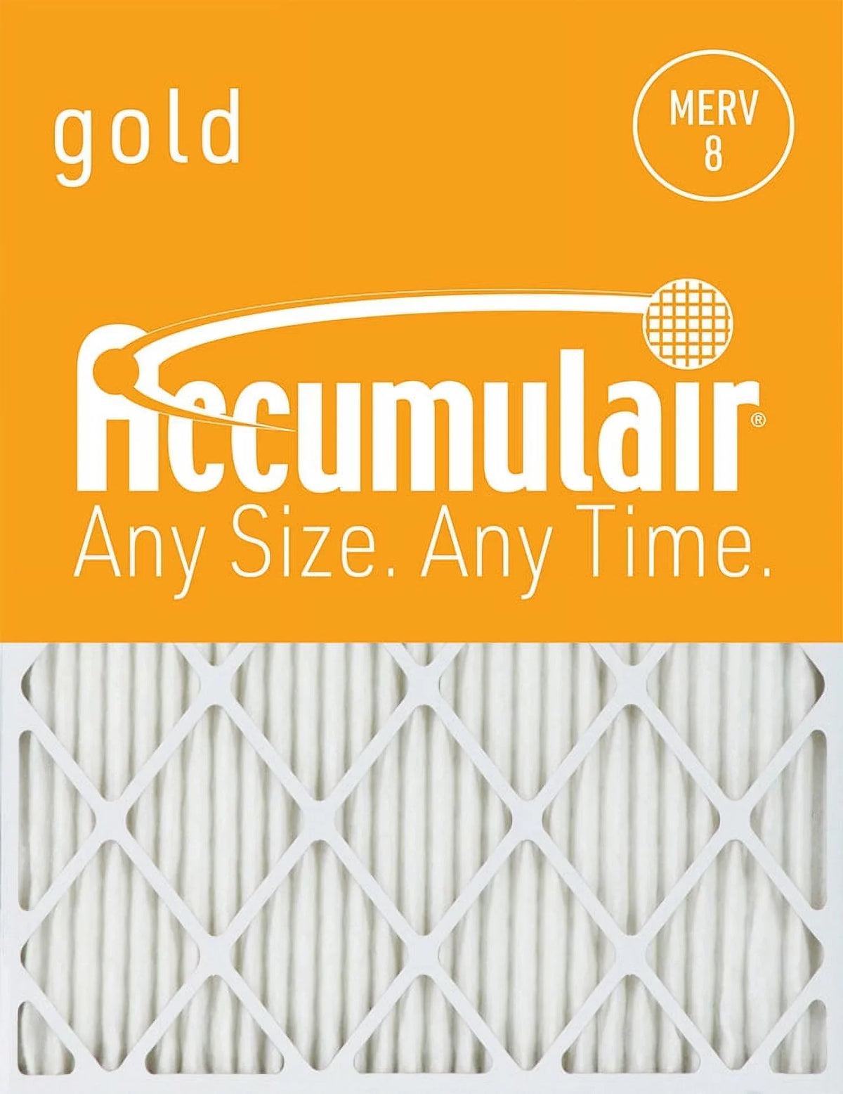 (4 MERV Pack) Air Filter Accumulair Gold 8 20x20x2