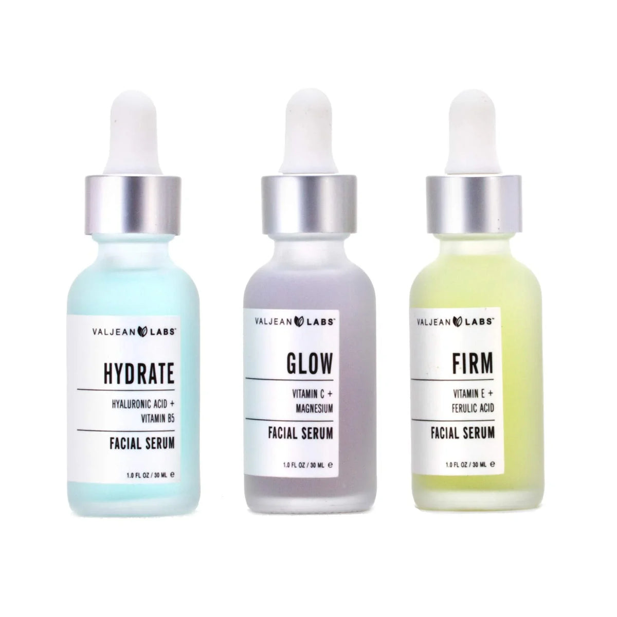 Hydrate, Bottles Supercharged, Combo Free, Serum, Targeted and Skincare Labs Ingredients - Glow, Cruelty of Free, Pack Facial Paraben - Valjean 1oz Firm