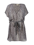 Caftan Kors (S, Belted Top Swim Cover-Up Michael Women's Black) Michael V-Neck