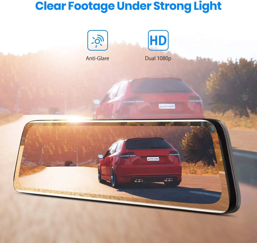 Camera(V5 Cam, Dash Look Night Mirror Screen Auto-Vox Monitor Touch Rear OEM Backup View Camera Car 1080P Dual PRO) Mirror Camera 9.35'' Vision Super
