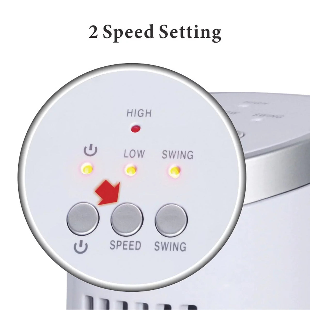 F-7345Wh 12" Desktop Ultraslim Oscillating Tower Fan (White)