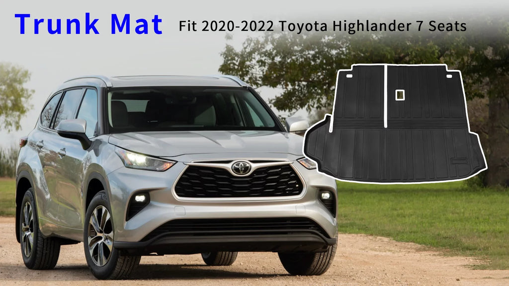 Cargo Protector Trunk Seats Seat Mat TPE with Mat Trunk Cover (2020-2023, Highlander Mat) 2022 Liner Compatible Mat 2020-2024 Highlander with 7 Accessories Back Backrest Cargo