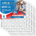 16X18X1 Air Filter Merv 11 Comparable To Mpr 1000, Mpr 1200 & Fpr 7 Electrostatic Pleated Air Conditioner Filter 6 Pack Hvac Premium Usa Made 16X18X1 Furnace Filters By Airx Filters Wicked Clean Air.