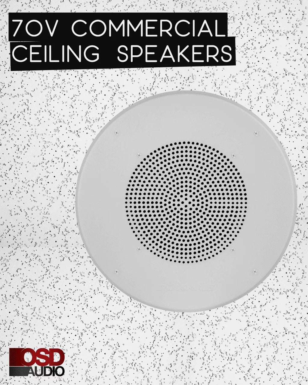 Tap OSD Single) Audio 8" Speaker In-Ceiling 70V C1070 (White, Commercial