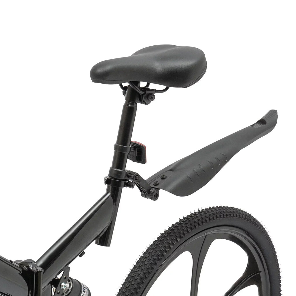 Miumaeov 26" Black Adult Folding Bike 21-Speed Shifter Folding City Bike Lamp Weight Carbon Steel Camping Bicycle Max Loading 150Kg/330Lbs