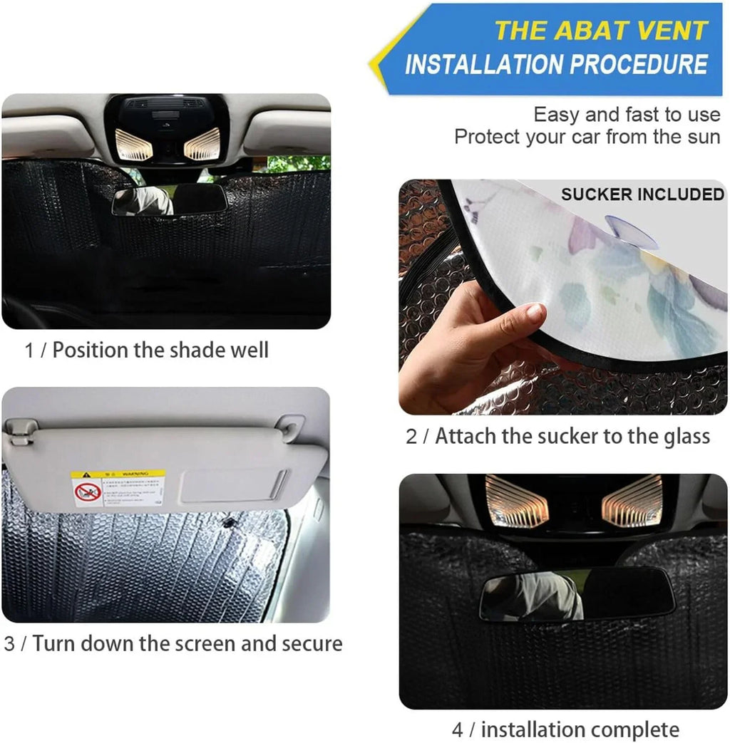 Sedans Shade Windshield Sun GZHJMY for Vehicle Cool Shade SUV Elephant for Truck,55"x27.6" Most Car Your Rays Foldable Blocks Shield UV Protector-Keeps Sun