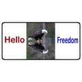 212 in. 6 12 with x Freedom Photo Main LPO1920 Eagle Hello License Plate