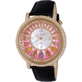 Tear Drop Collection Crystal Accents Mother Of Pearl Dial Quartz Womens Watch, Pink, White & Cerulean