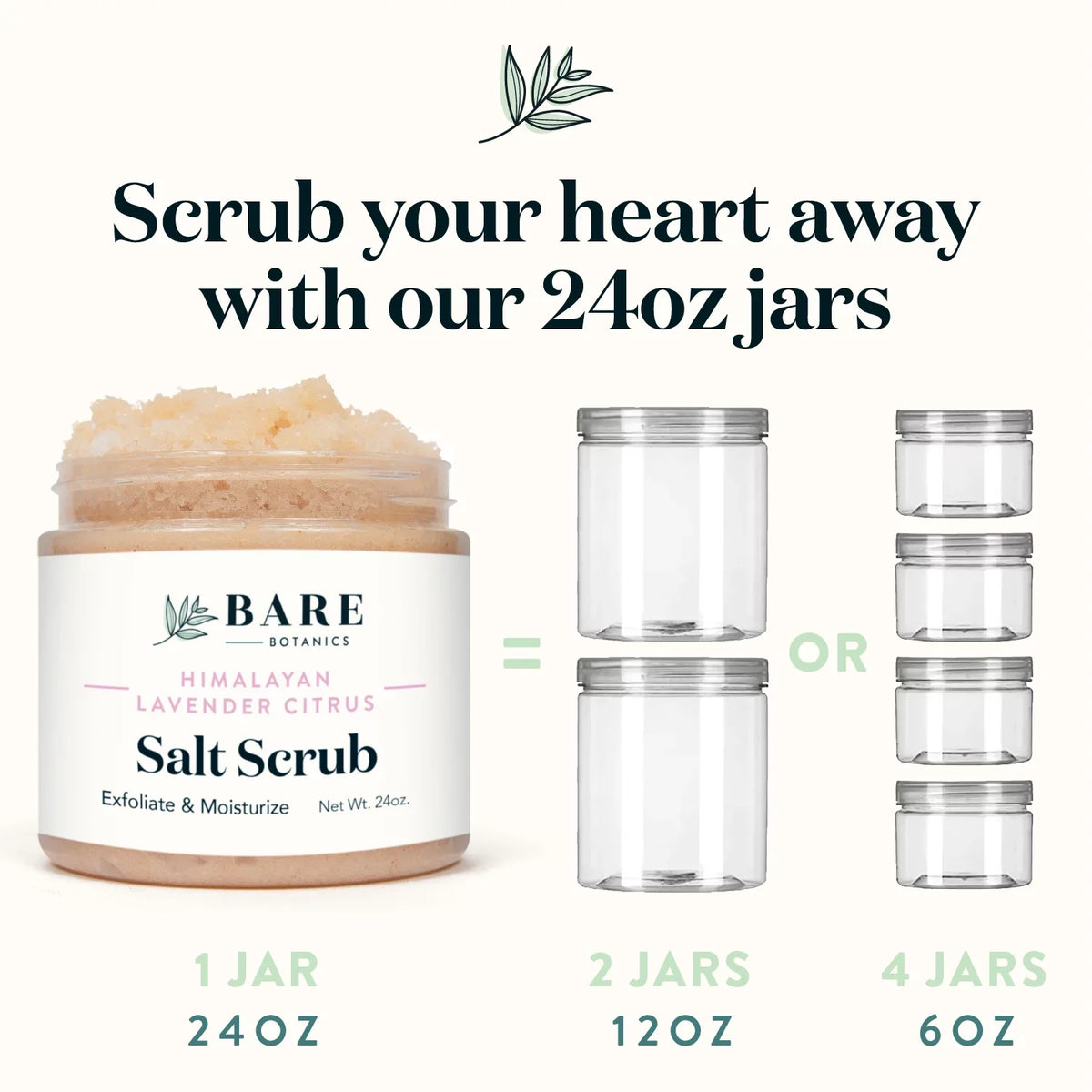 Salt Himalayan 24 Scrub Botanics Bare Body Citrus Lavender Scrub oz