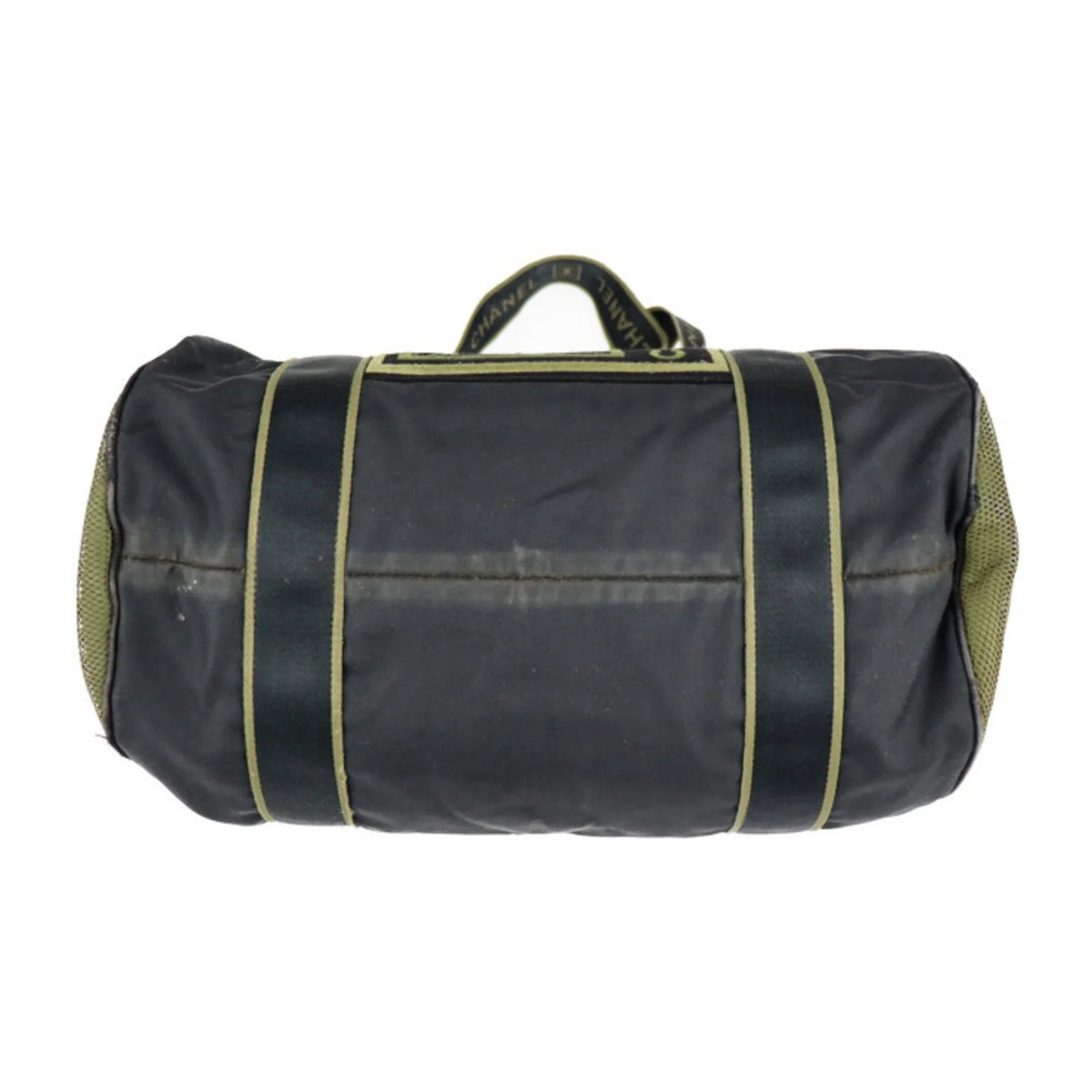 Series Canvas Shoulder Cocomark Black Line 10 Green Sport Cylindrical (Fair) Pre-Owned Nylon Travel Round Khaki Bag Boston