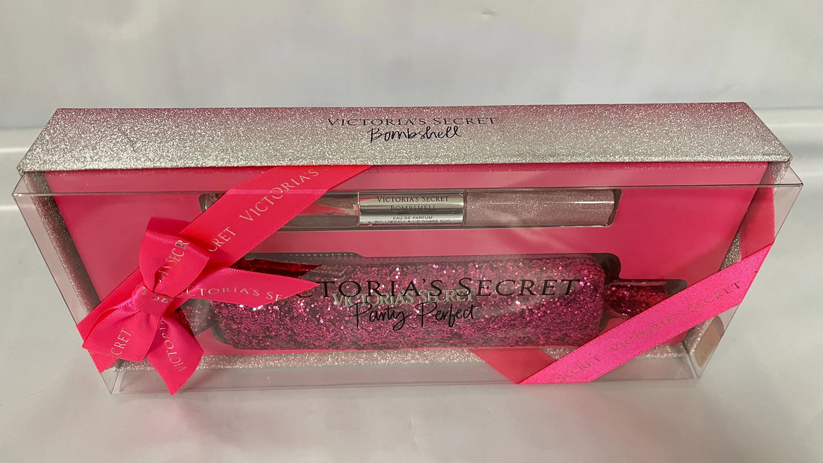 Glitter & Gloss Set Rollerball and Party Victoria's Secret Bag Duo Set Lip Sparkle Bag Pink Gift Bombshell