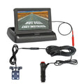 License HD Parking View Monitor Rear System Backup Camera Plate Car 4.3in Reverse