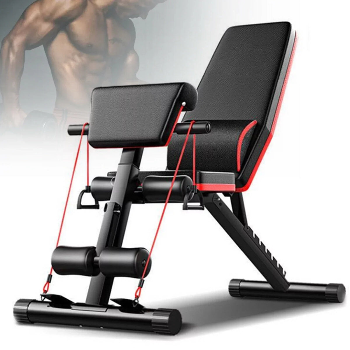 Decline Workout Full Weight Dumbbell Bench Gym Foldable Incline Adjustable Body