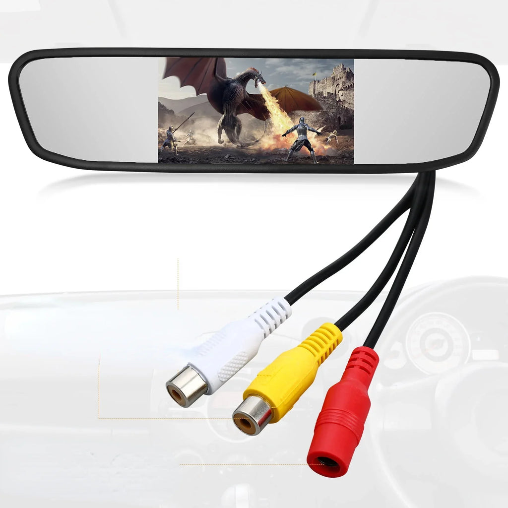 Cheefull Night Driving Vehicles Camera Camera 4.3" Rear Parking Backup Mirror Cam System View Vision Reverse Camera Car