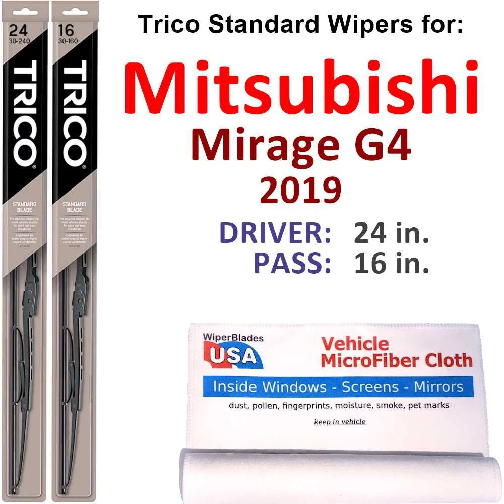 2019 Mitsubishi Mirage G4 Wiper Blades (Set Of 2)