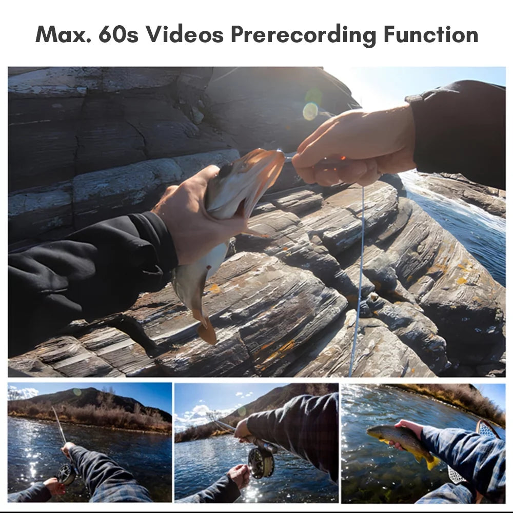 C300 4K 30Fps 5G2.4G Wifi Dual Touch Control Screens 154° Wide Angle Lens 6- Gyro Stabilization 30M Waterproof Detachable Battery With An Extra Module