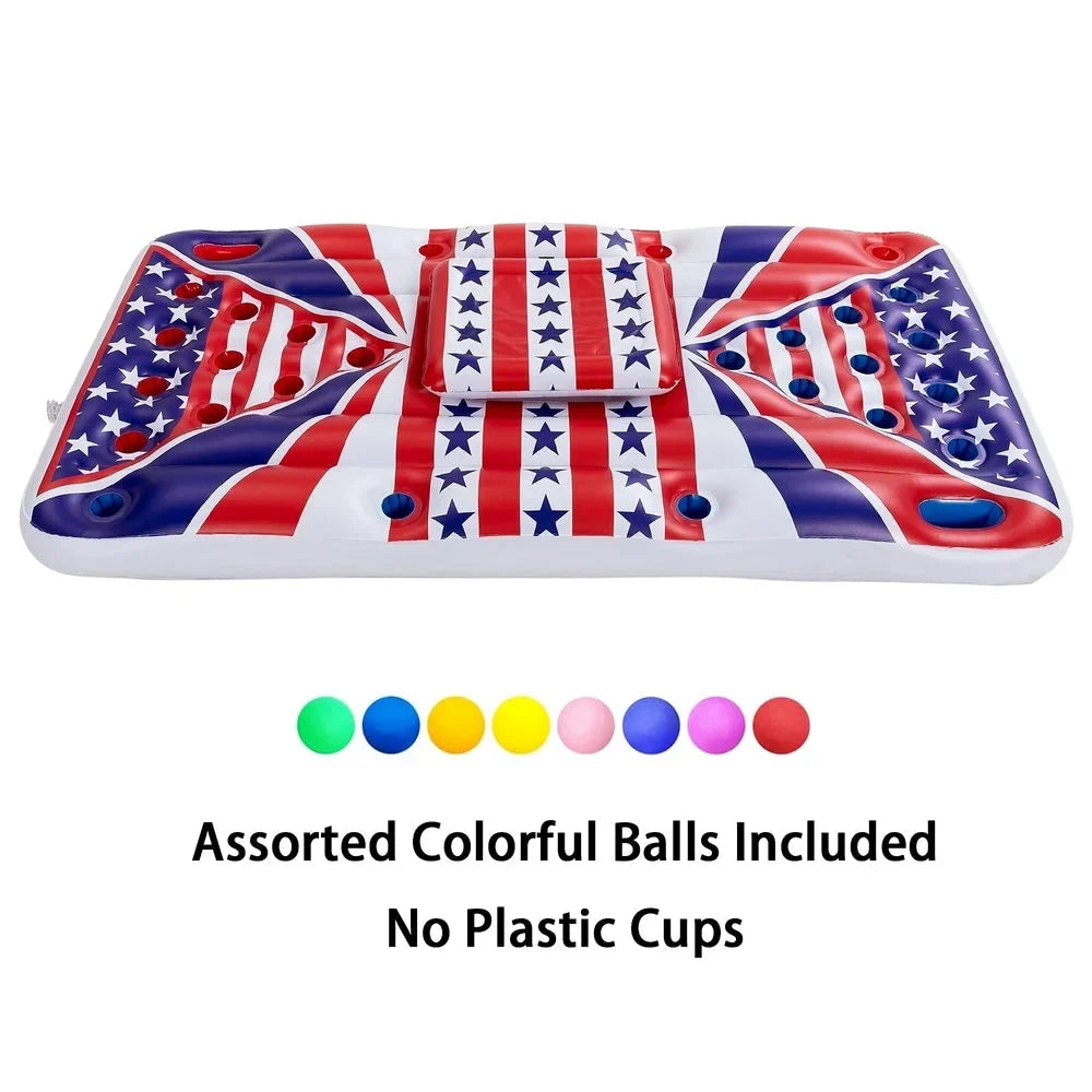 with Pong Built-In Floating Flag American Float Beer Cooler