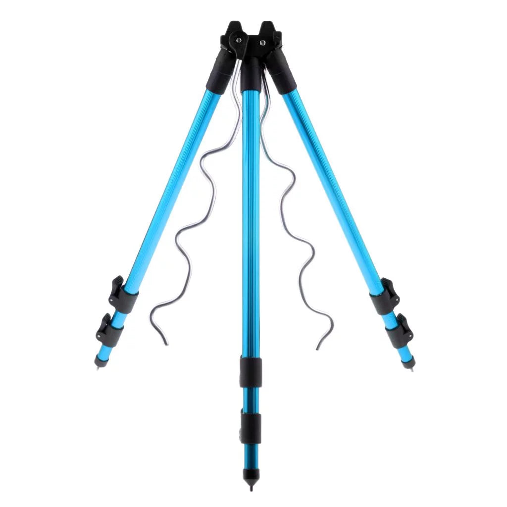 Fishing Rod Holder Tripod Stand Telescopic Fishing , Adjustable And Lightweight Navy