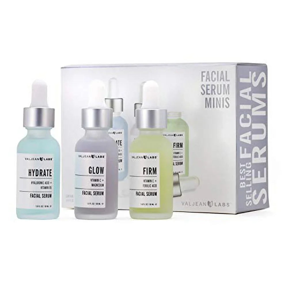 Hydrate, Bottles Supercharged, Combo Free, Serum, Targeted and Skincare Labs Ingredients - Glow, Cruelty of Free, Pack Facial Paraben - Valjean 1oz Firm