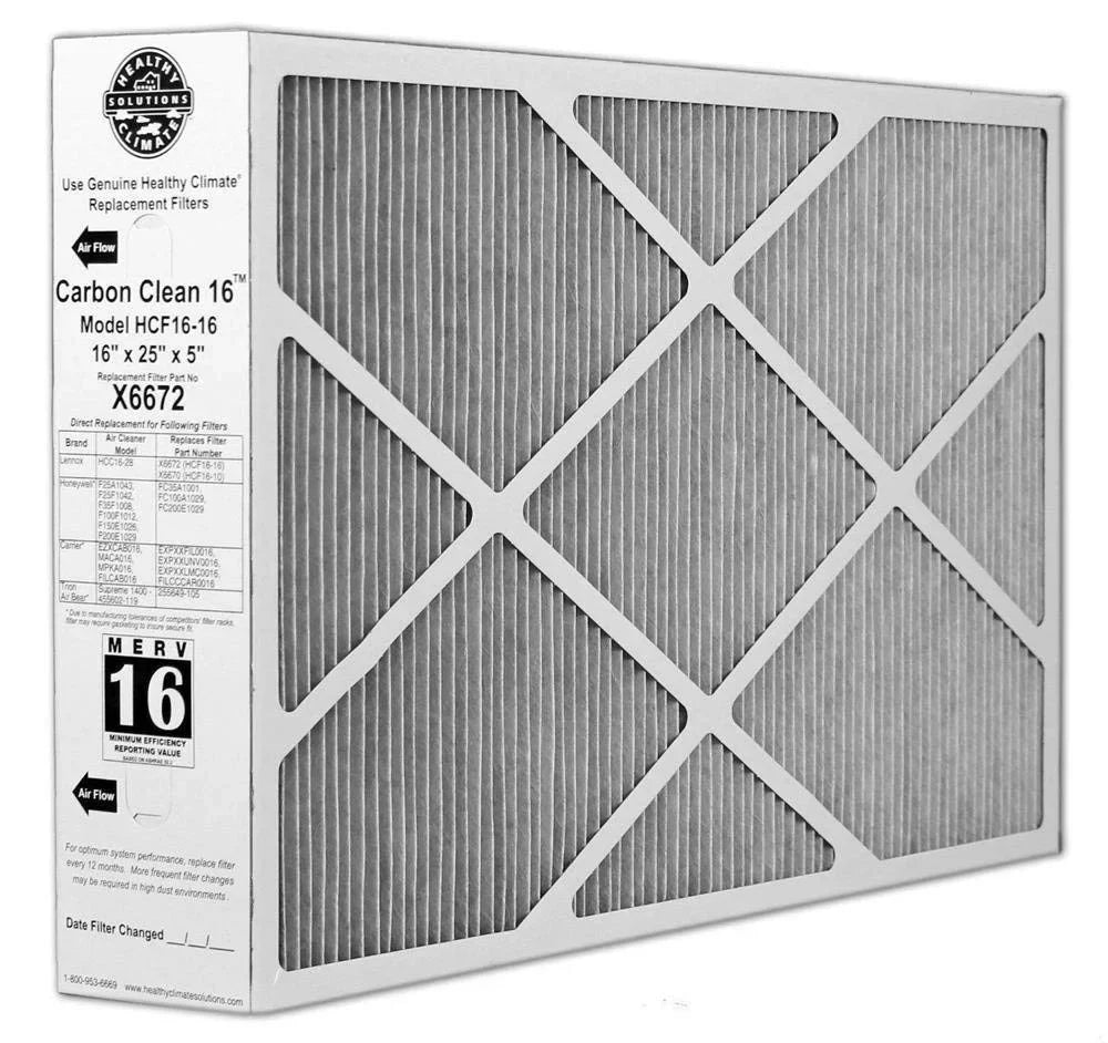 16x25x5 X6672 Healthy Lennox Climate 16 Merv Filter