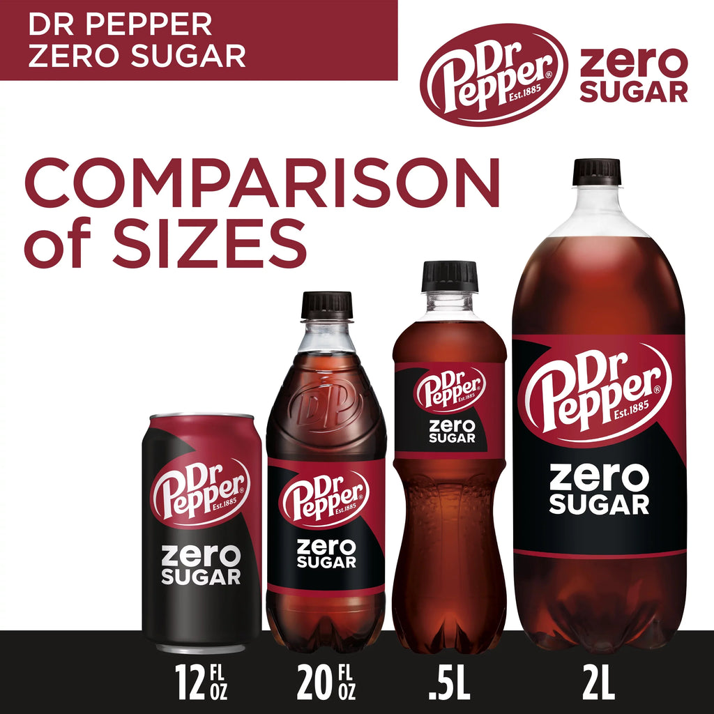 oz, Pop, Pack Cans 24 Sugar 12 Zero Pepper Dr Soda fl