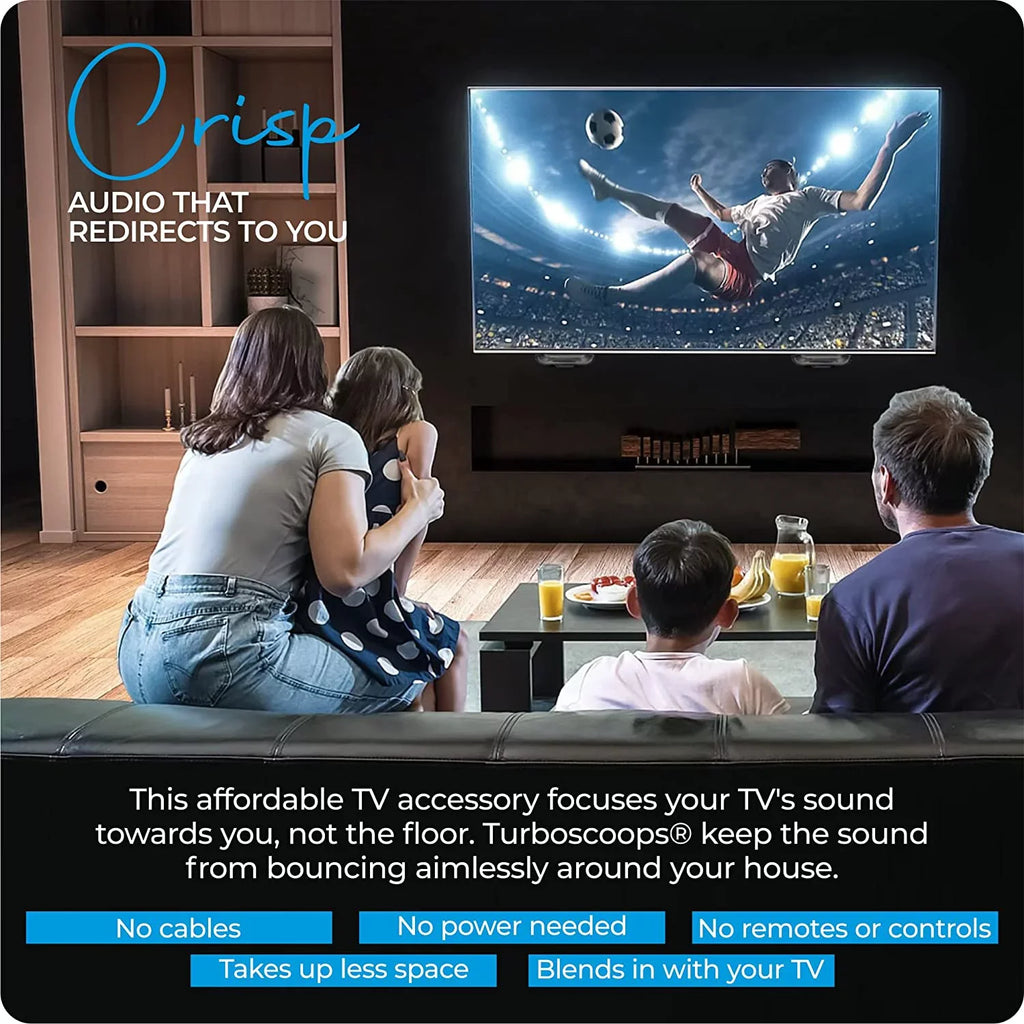 Turboscoops Tv Sound Bar Alternative Redirects Sound Directly Toward You And Not The Floor For Crisp Audio. Great