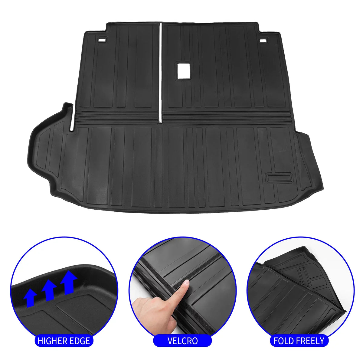 Cargo Protector Trunk Seats Seat Mat TPE with Mat Trunk Cover (2020-2023, Highlander Mat) 2022 Liner Compatible Mat 2020-2024 Highlander with 7 Accessories Back Backrest Cargo
