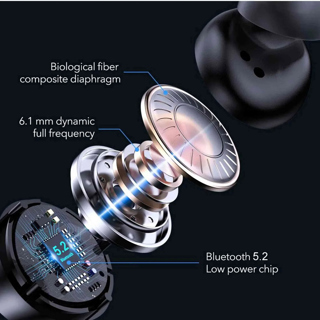 Urbanx True Wireless Bluetooth Earbuds + Charging Case, Black, Dual Connect, Ipx5 Water Resistance, Bluetooth 5.2 Connection, Balanced, Bass Boost Compatible With Lenovo Tab M10
