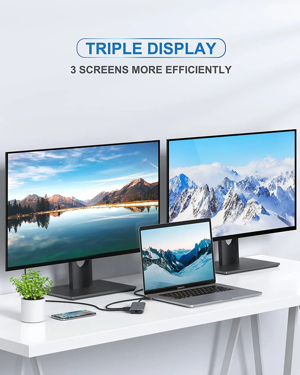 for HDMI MacBook HDMI Adapters Dual C MacBook Pro Pro Docking Monitor MacBook USB Station Mac in Pro 1 Air Adapter,9