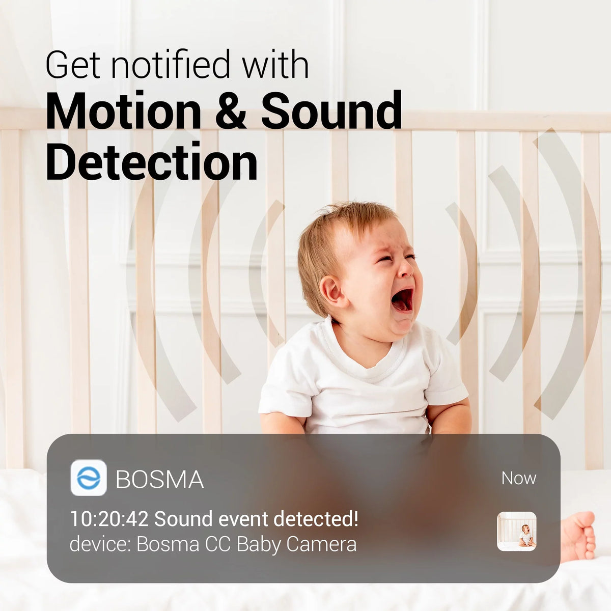 CapsuleCam Monitor, Detection, & with 2 1080p Color Security Wide Pro with Storage Sound Camera Baby Bosma WiFi Night Super HD Motion app, Phone Indoor Local Vision, Audio, Free Angle, Way Camera 162°