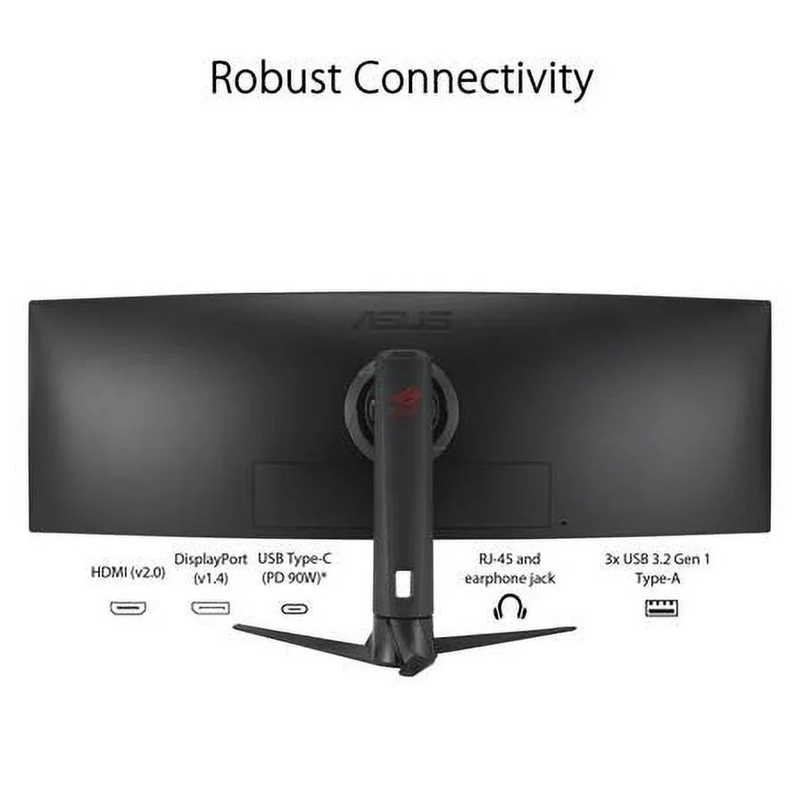 1440), 90% Motion Input USB-C, Switch x Strix Dual Extreme Ultra-wide (XG49WCR) Sync, KVM 32:9 (5120 ASUS Monitor - HDR DCI-P3, QHD Gaming ROG Low DisplayHDR400, 49" Curved 165Hz, Blur RJ45, Dual