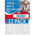 Comparable Filter CLEAN WICKED Filters FILTERS to AIRX Rating, of USA 11 7 1000, - FPR Furnace 12 by MERV Pack MPR AIR. & 24x25x1 MPR Air Made in 1200