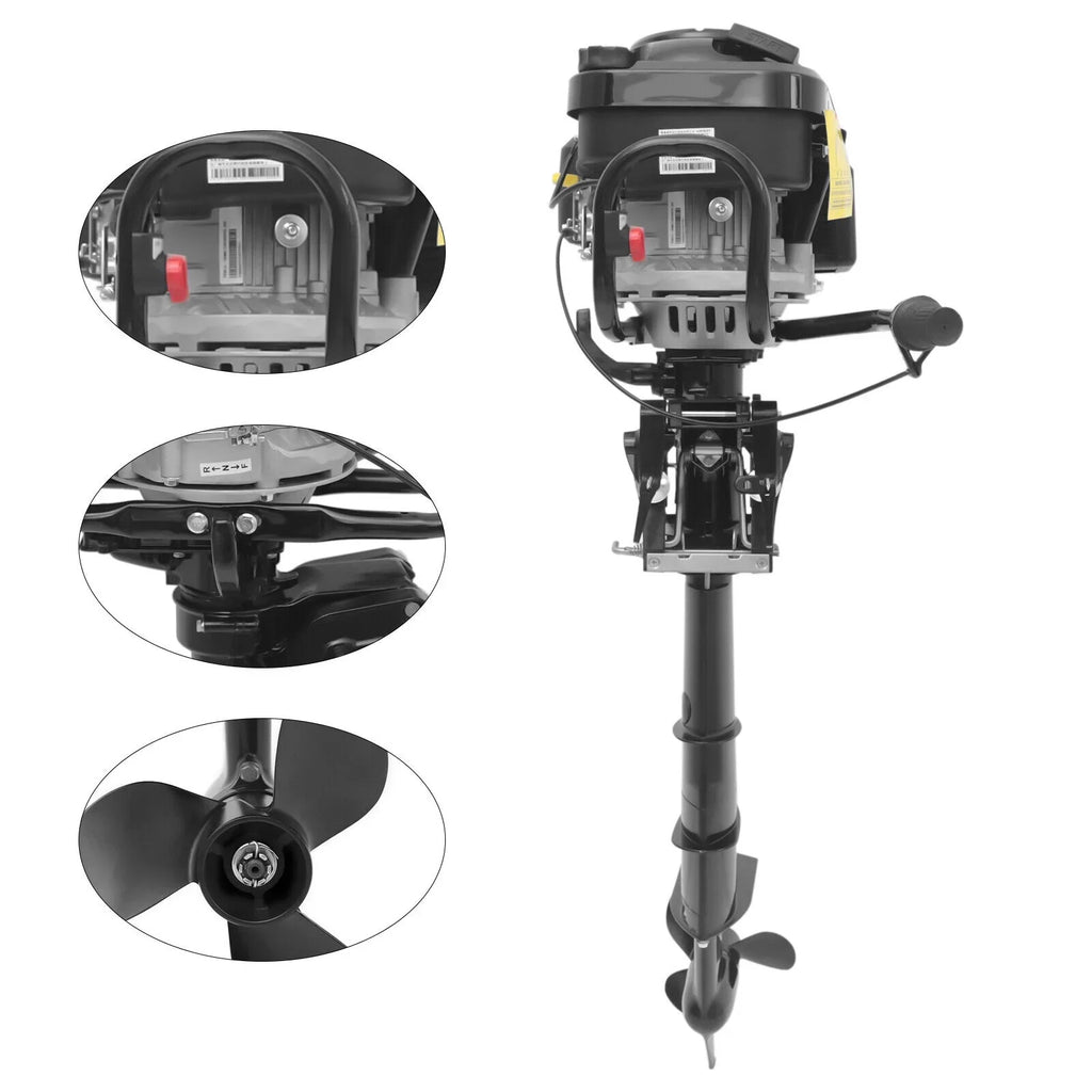 7.5 Hp 3600R/Min Outboard Motor Fishing Boat Enginewater Cooling System 196Cc 1.8 Liters