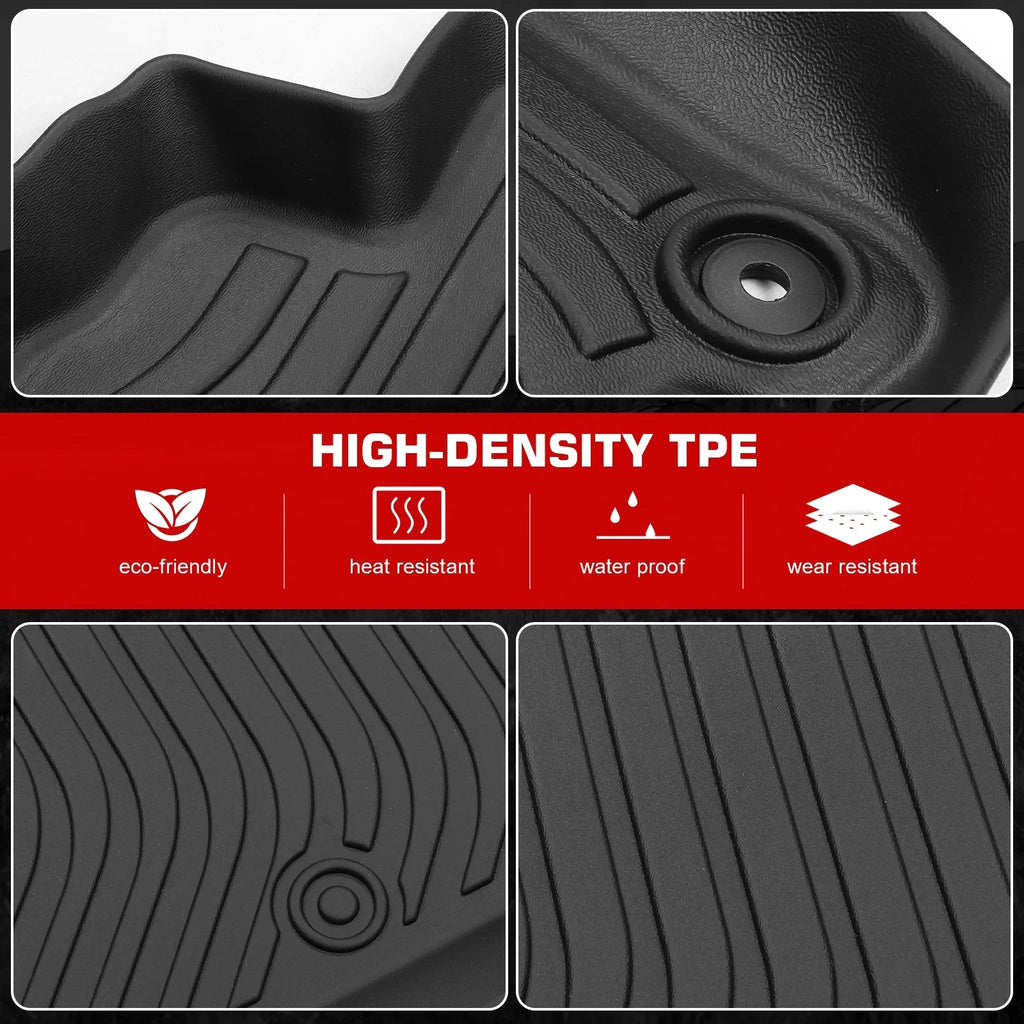 Ikon Front , 1st Molded Thermo With TPE Liner climate Trunk Prius Carpets All Elastomer Mat Floor 3D Plastic Pad 2023-2024 Protector Rear Row Black Mats 4PC & 2nd Compatible Motorsports