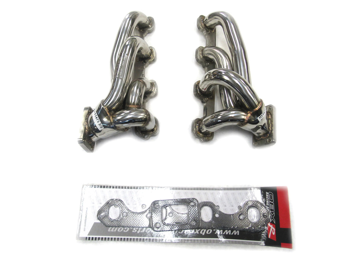 Obx-Rs Stainless Manifold For 79 Thru 93 Ford Mustang Gt/Lx 5.0L/260/289/302/351 Cid, T3 Flange