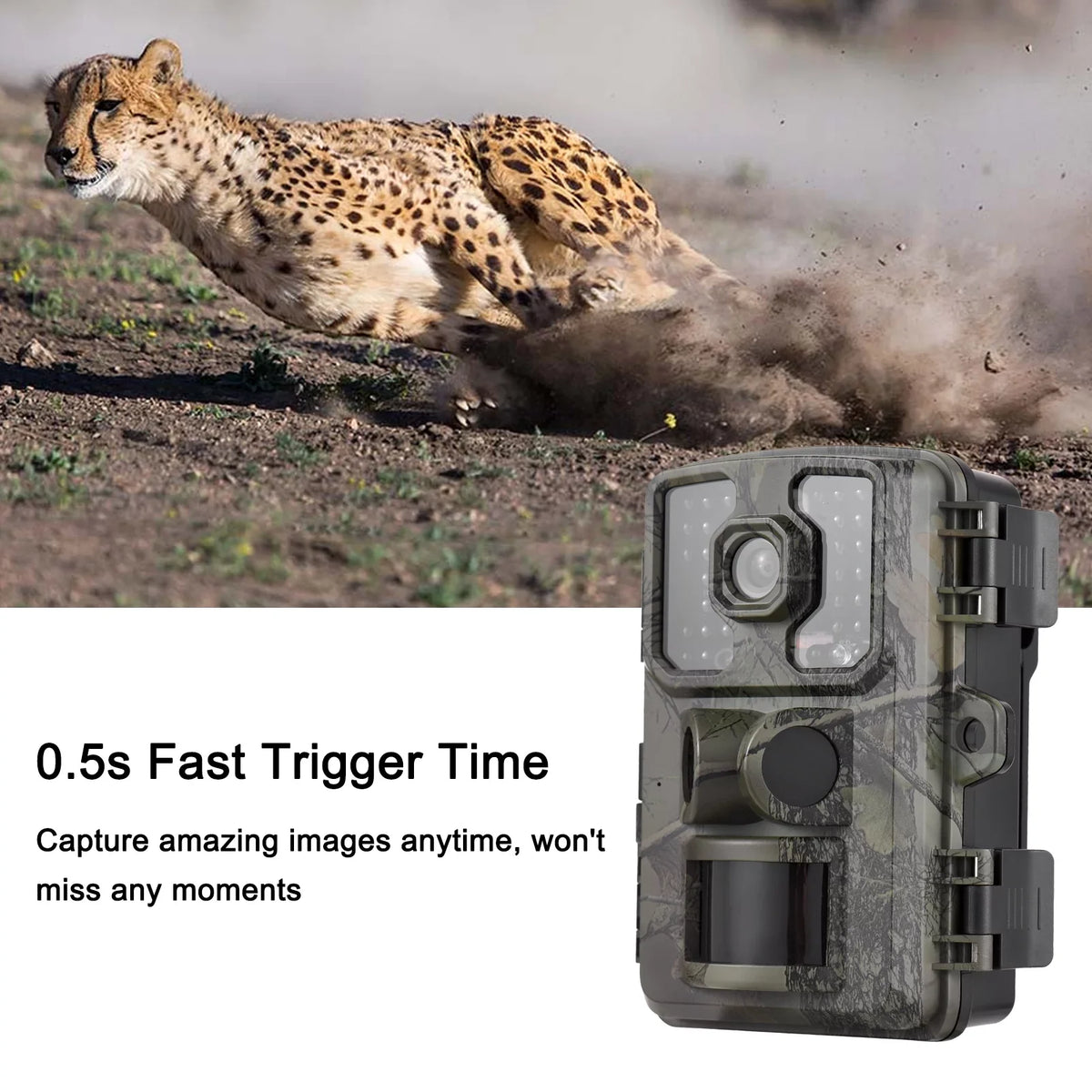 Goolrc 4K Trail 16Mp Wildlife Tracking With 2.0 Inch Tft Color Screen Pir Sensors 0.5S Trigger Time Supports Infrared Motion Activated Ip66 Waterproof