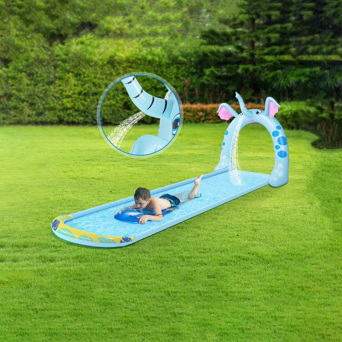 16' Slide Toy Elephant Sprayer exterior Arch Central Inflatable liquid Pool Kids