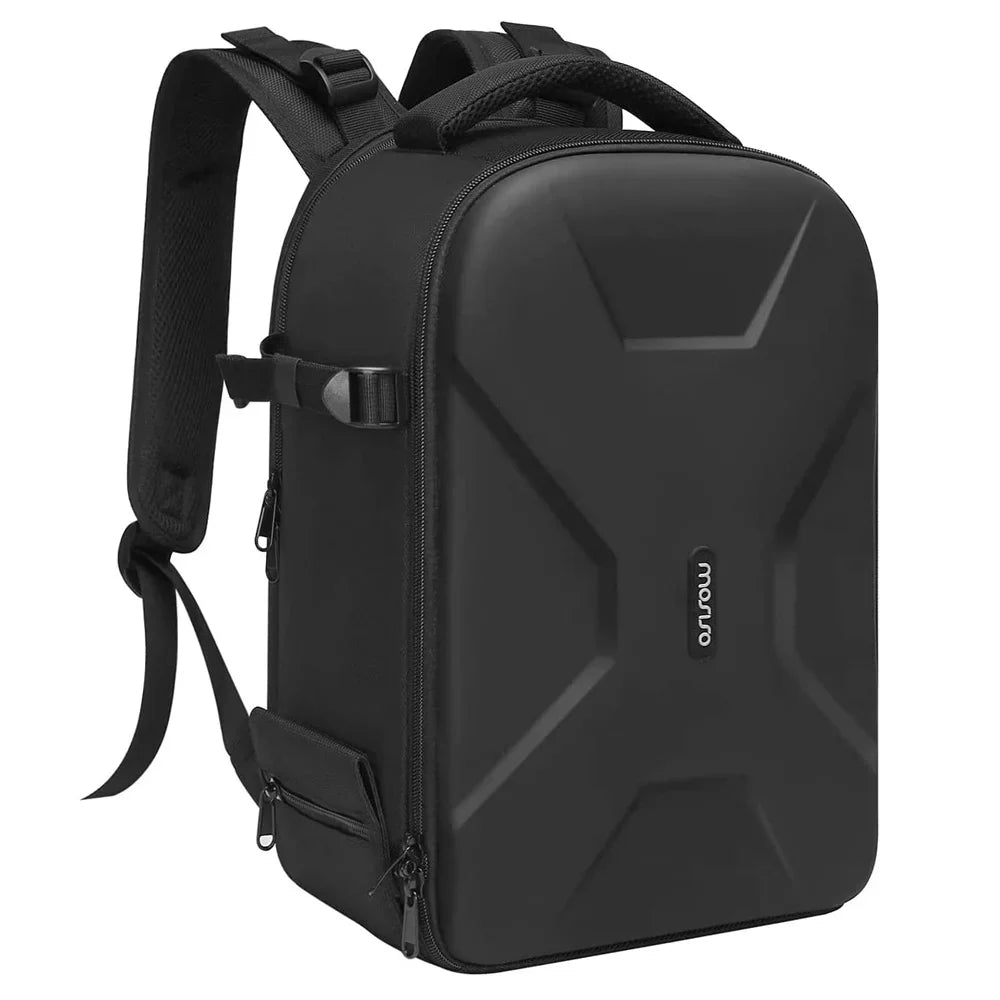 Waterproof Black Compartment, Protective Camera for Mavic Canon/Nikon//DJI with Mosiso Tripod DSLR/SLR/Mirrorless Bag Camera Drone, Case Photography Holder&Laptop Hardshell Backpack