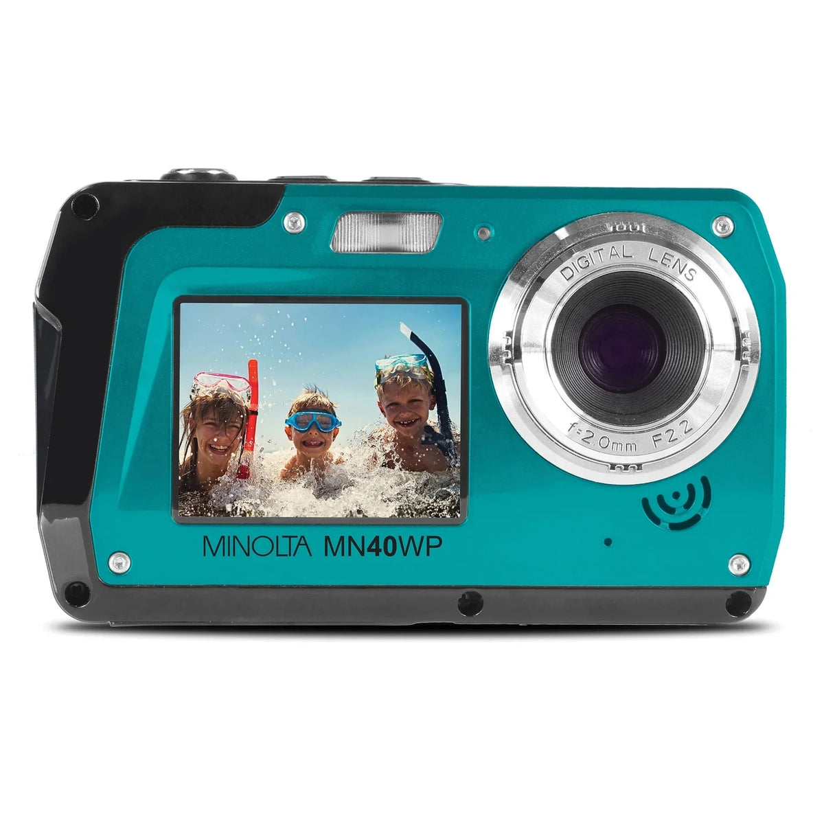 Waterproof (Blue) Digital Camera MN40WP-BL Minolta 48.0-Megapixel