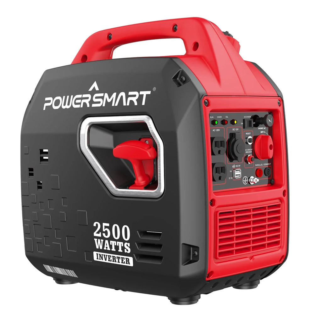 Powersmart 2500W Portable Inverter Gas Generator，Super Quiet，Low Oil Shutdown, Ultra Lightweight For Camping