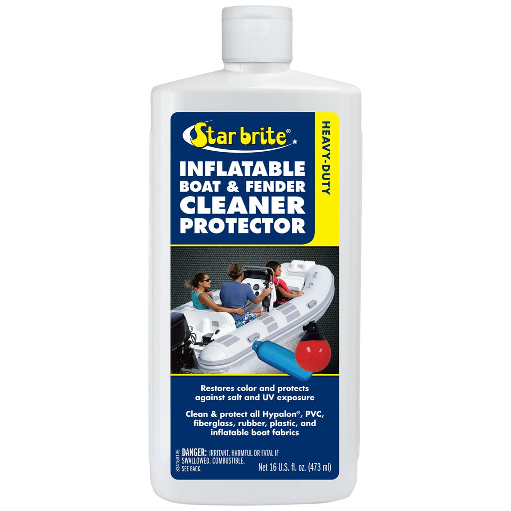 Star Brite Heavy-Duty Inflatable Boat & Fender Cleaner & Protector - Revitalize And Protect Pvc, Hypalon, Neoprene, Rubber, Plastic And All Inflatable Fabrics- 16Oz (083416P)