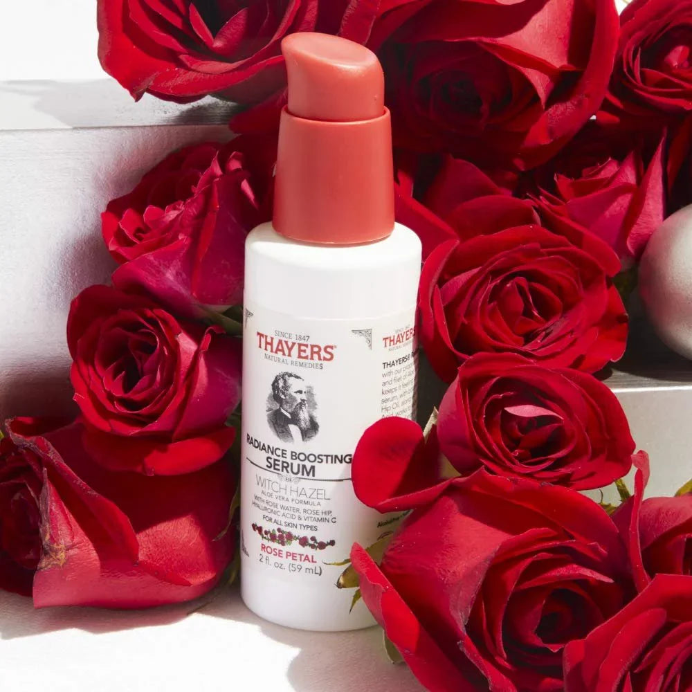 Boosting 2 Vitamin Rose Hyaluronic Serum Acid Ounces with THAYERS and C, Petal Radiance