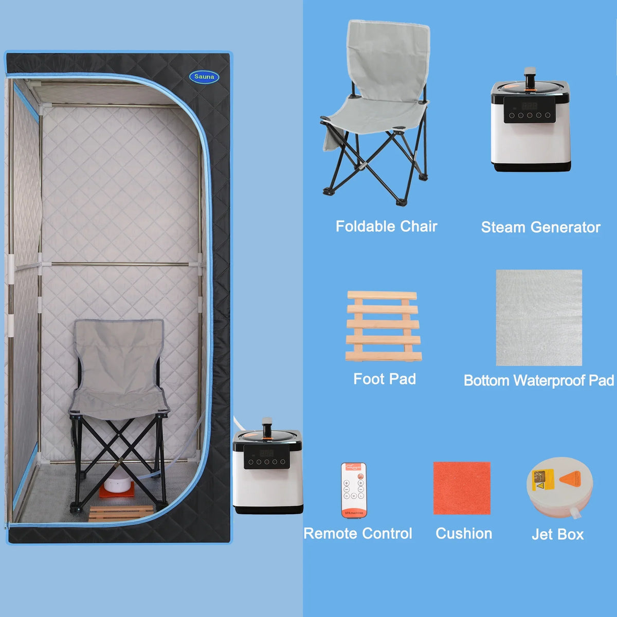 Home Tent Spa With Body Cheelom Sauna Sauna，Portable black Box Steam Full Sauna