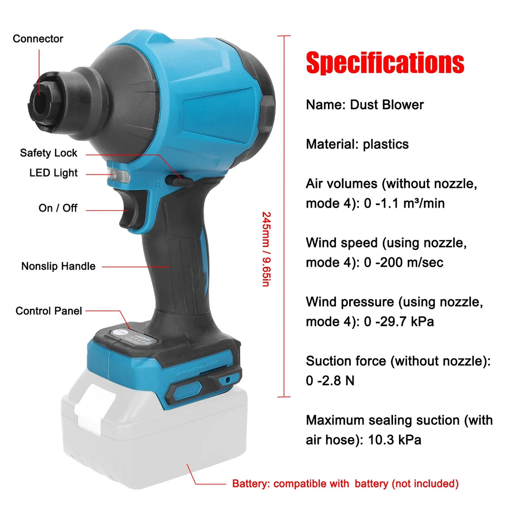 Dust Narrow-space Machine Air moobody Blowing Dust - Rechargeable and Cordless Cleaning. for Inflator Effective Electric