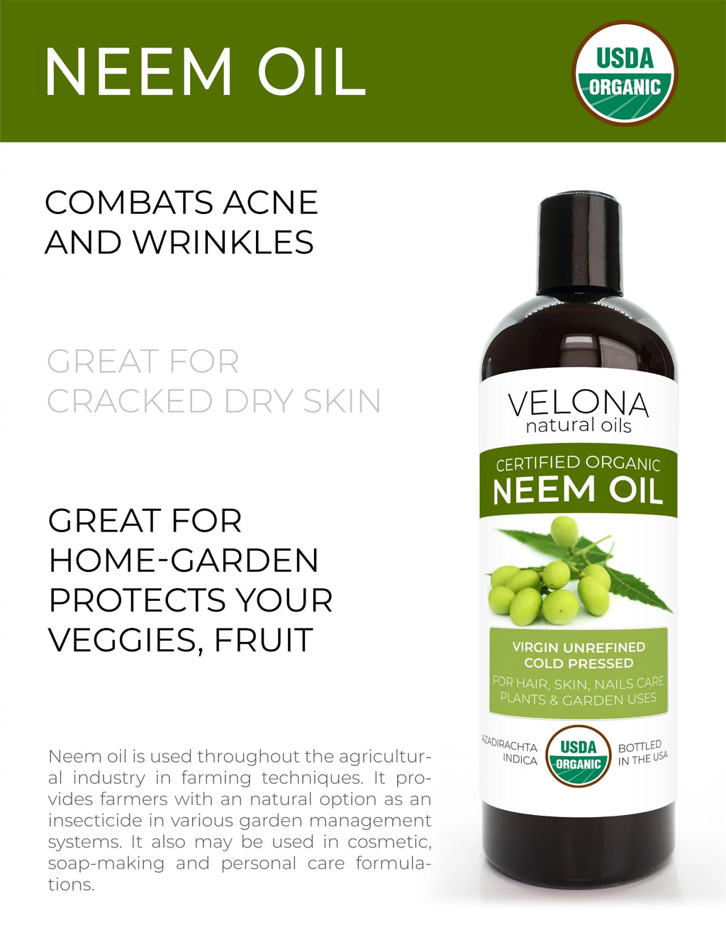 100% Skin Oil Hair, Care and Pressed Use Velona Cold Today - Organic oz | Enjoy | Body 64 Carrier USDA Unrefined, Virgin, | Results Pure - Neem Certified Natural | Oil and